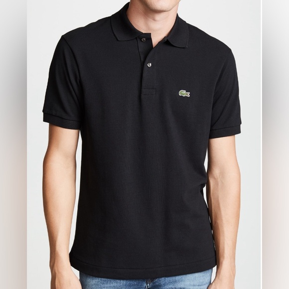 LACOSTE Kids, boys, girls unisex short sleeve black IZOD Polo, LARGE - Picture 6 of 8